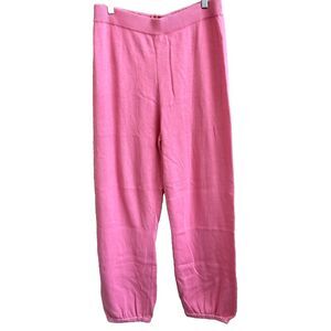 Jonathan Simkhai NWT Joggers / Sweatpants Women's Size L US Pink Cashmere Blend